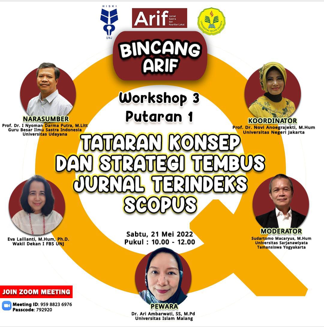 Jurnal Arif FBS UNJ bekerja sama dengan HISKI UNJ  Gelar Lokakarya Menulis Artikel Menembus Scopus