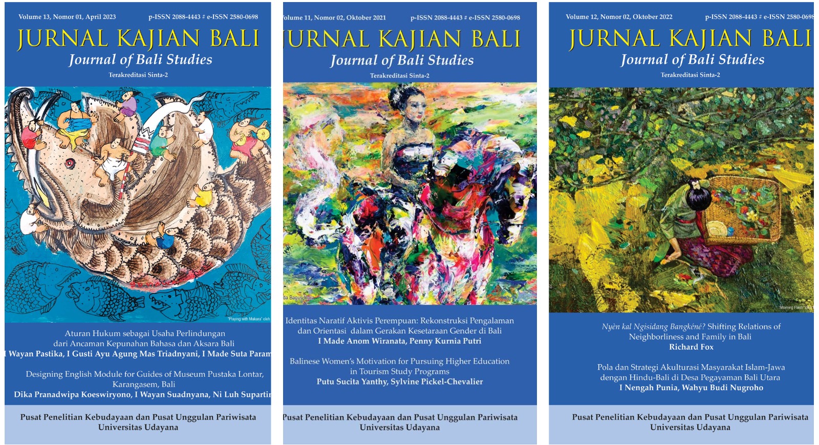 “Jurnal Kajian Bali” Universitas Udayana Terakreditasi Peringkat Sinta-2 sampai Tahun 2027